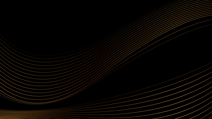 Golden wavy lines abstract minimal elegant motion background. Seamless looping. Video animation Ultra HD 4K 3840x2160