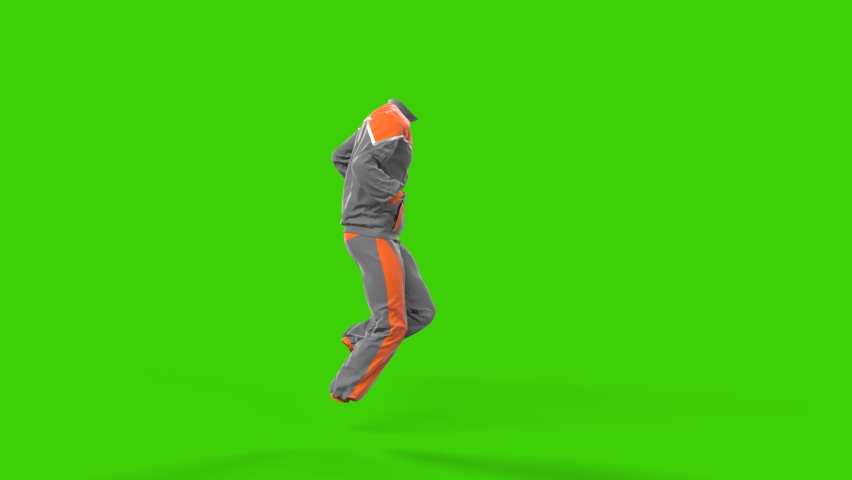 Athletic Invisible Man Green Screen Runcycle Loop Animation 3D Rendering 4K