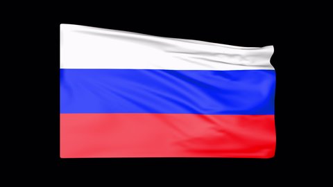 A beautiful view of Russian flag video. Wonderful shiny flag. Sign of Russian. Background,  Alpha Cannel, Looped, Flag HD resolution. Russian flag Closeup. Full HD vide.