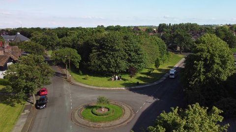 Drone shot revealing The Lady Lever Art Gallery and Port Sunlight