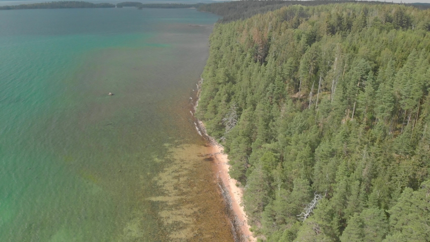 Shore line aerial view 4k