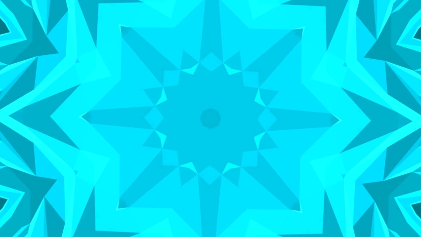Aqua kaleidoscope animation rotation background geometric mosaic abstract backdrop  | Shutterstock HD Video #1087261157