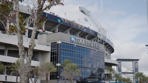 Jacksonville, Florida - February 3, 2022: Jacksonville Jaguar TIAA Bank Stadium for NFL football