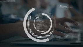 Animation of financial data processing over caucasian woman using laptop. global business, finances, connections and digital interface concept digitally generated video. - Powered by Shutterstock - Get 15% off with code: PIKWIZARD15