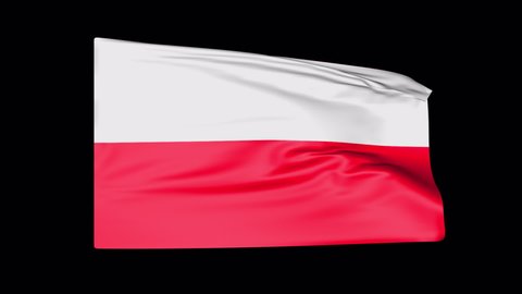 A beautiful view of  Poland flag  video. Wonderful shiny flag. Sign of  Poland. Background,  Alpha Cannel, Looped, Flag HD resolution.  Poland flag Closeup. Full HD vide.