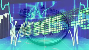 Animation of statistics and financial data processing over stopwatch. global business and productivity concept digitally generated video. - Powered by Shutterstock - Get 15% off with code: PIKWIZARD15