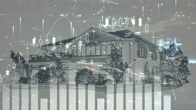 Animation of clock moving fast and statistics data processing over cityscape. global connections and data processing concept digitally generated video. - Powered by Shutterstock - Get 15% off with code: PIKWIZARD15