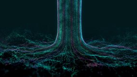 Looped big data sorting flow. Futuristic abstract technology background. Bigdata collection funnel with particle loop motion - Powered by Shutterstock - Get 15% off with code: PIKWIZARD15