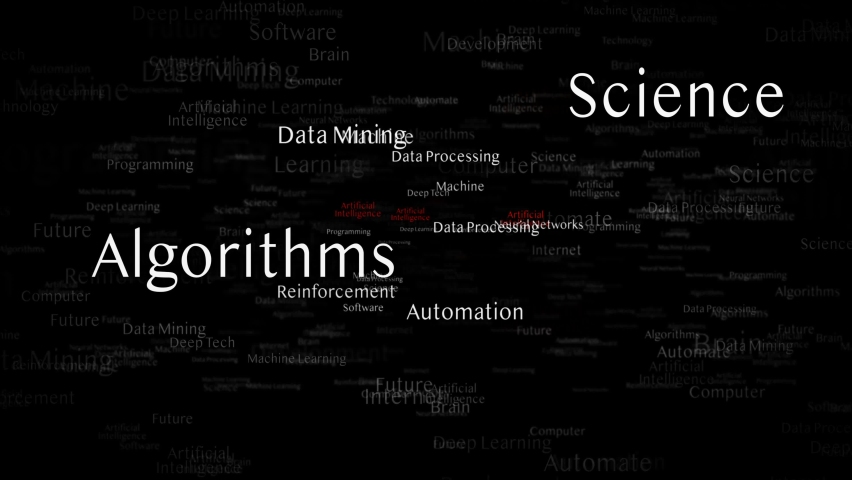 artificial intelligence keywords animation loop Stock Footage Video ...
