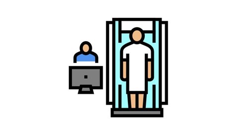 hospital cabinet radiology color icon animation