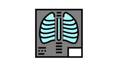 x-ray radiology color icon animation