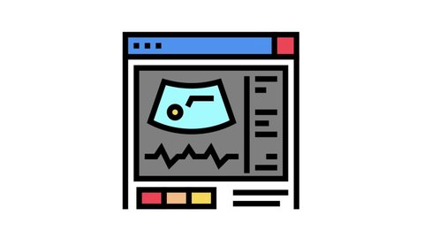 ultrasound radiology color icon animation
