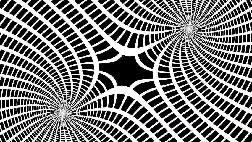 Black White Optical Illusion Concentric Seamless Stock Footage Video ...