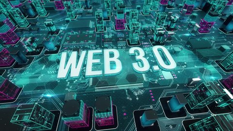 Web 3.0 with digital technology hitech concept