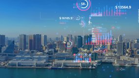 Modern cityscape and various charts. Statistics of business. Financial planning. - Powered by Shutterstock - Get 15% off with code: PIKWIZARD15