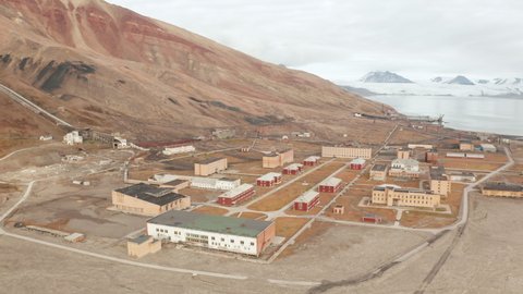 Svalbard Spitsbergen Aerial Drone landscape