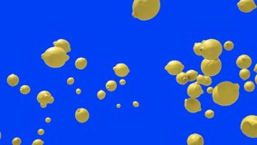 Fresh Lemon flying in slow motion against Blue Screen - Powered by Shutterstock - Get 15% off with code: PIKWIZARD15