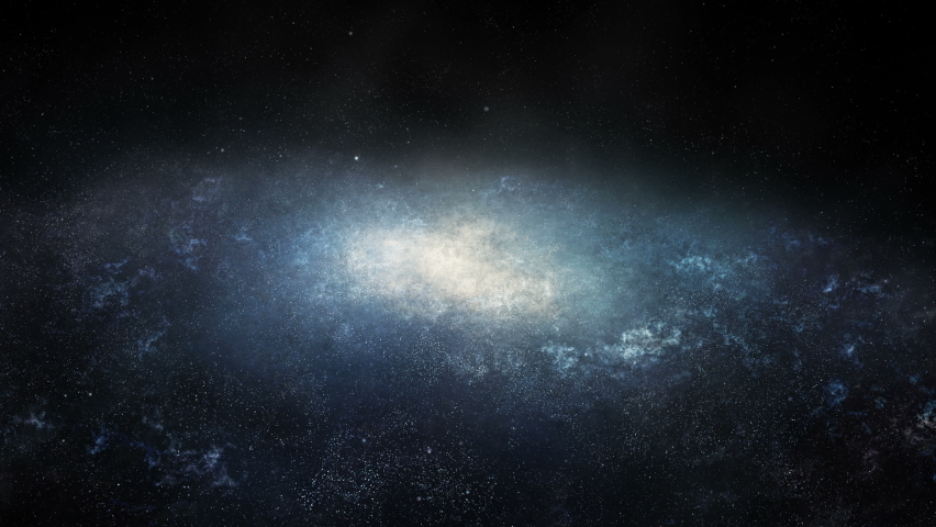 Seamlessly loopable animation of the flight towards the large spiral galaxy
