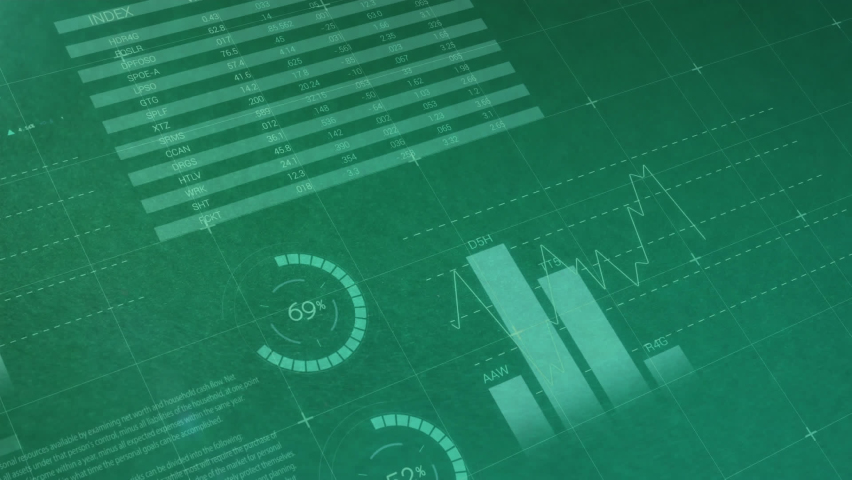 Animation of financial data processing over dice and american dollar bills on green background. business, finance and gambling concept digitally generated video. - Powered by Shutterstock - Get 15% off with code: PIKWIZARD15