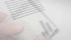 Animation of financial data processing over two dice and euro currency bills in background. business, finance and gambling concept digitally generated video. - Powered by Shutterstock - Get 15% off with code: PIKWIZARD15