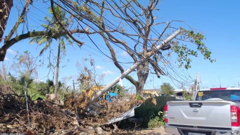 Cebu , Philippines - 12 23 2021: Aftermath Of Typhoon Odette In Cebu, Philippines