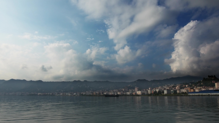 Turkey Rize City Center Sunset 4K Time Lapse.
