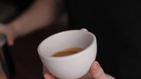Tulip latte art video 60 fps