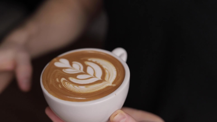 Tulip latte art video 60 fps | Shutterstock HD Video #1087411295