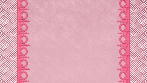 Decorative vintage antique floral baroque ornament, renaissance retro victorian elegant frame, royal damask background with border, pink love holiday paper wedding template, greeting card .