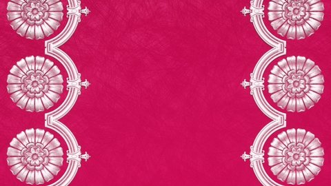 Decorative vintage antique floral baroque ornament, renaissance retro victorian elegant frame, royal damask background with border, red holiday pink template, love nature wedding greeting card.