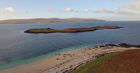 Isle of Skye Aerial Footage mountains, Coral Beach rivers and geological formations Clip 13 - Drone