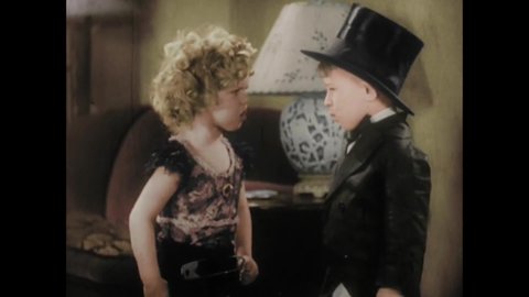 CIRCA 1933 In this comedy movie which uses only preschoolers for actors, Senators fight over a girl (Shirley Temple).