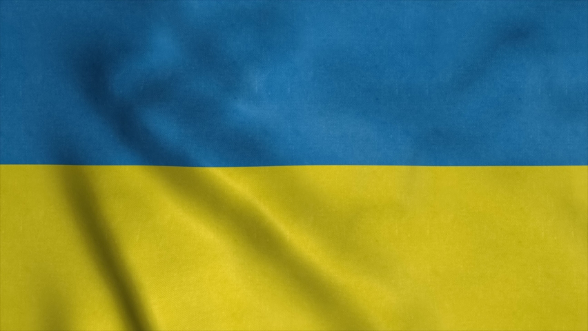 Ukraine National Flag waving in wind. Realistic flag background | Shutterstock HD Video #1087446149