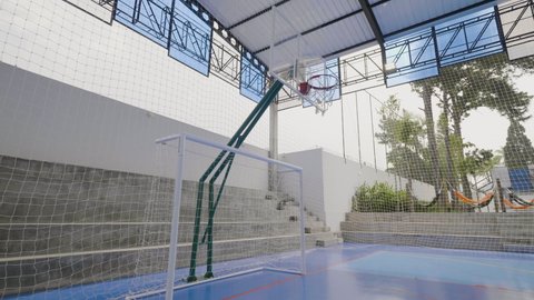basketball hoop on a court