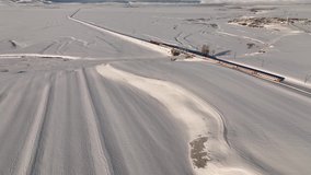 Eastern Express on the Winter Season Drone Video, February 2022, Kars Turkey