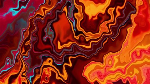 3840x2160. Colorful abstract liquid marble texture, fluid art. Very nice abstract orange blue design swirl background Video. 3D Animation.
