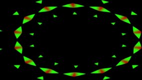 Shapes forming an oval border, colored in gradient of green and purple. This animated decorative design, on a transparent background is reusable video. - Powered by Shutterstock - Get 15% off with code: PIKWIZARD15