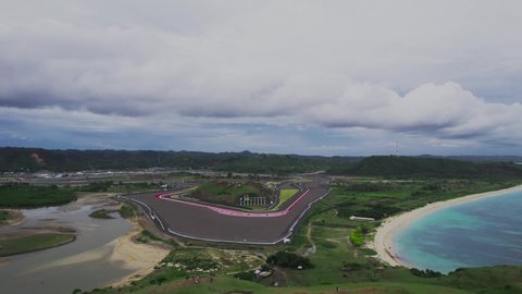 Lombok Indonesia 22 January 2022 : Pertamina Mandalika International Street Circuit in Lombok Indonesia