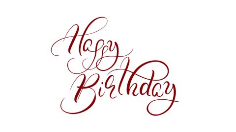 Happy Birthday Text Animation White Background Stock Footage Video (100 ...