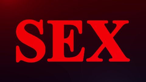 The word sex appears from many red particles.