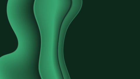 Dark emerald green background with morphing light green shapes. Green gradient animation. Green shades abstract moving background. Technology concept