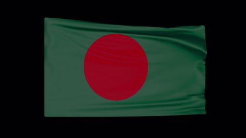 A beautiful view of Bangladesh flag video. Wonderful shiny flag. Sign of Bangladesh. Background Looped, Flag HD resolution. Bangladesh flag Closeup. Full HD vide.