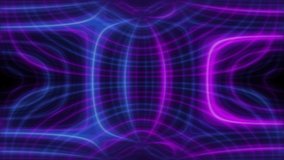 Futuristic blurred colored stripes of light on a black background, vibrant flashing curves, cosmic creative background, seamless abstract pattern, loop stock video