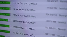 Upload progress bar to server from PC. Percent indicator on LCD screen monitor. Loading sign changes to complete status. Transfer data file - Powered by Shutterstock - Get 15% off with code: PIKWIZARD15