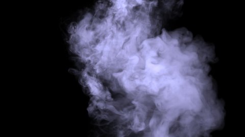 Abstract smoke in slow motion. Smoke, Cloud of cold fog in light spot background. Light, white, fog, cloud, black background, 4k, ice smoke cloud. Floating fog.
