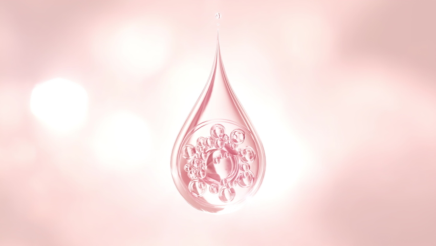 Pink collagen serum or essence drop, gluta cosmetic product Background. | Shutterstock HD Video #1087523060