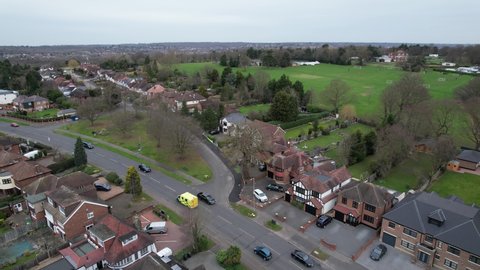 Drone following Ambulance through Chigwell Essex UK