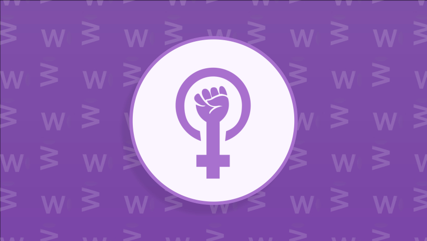 Animated background and logo for women's day, girl power. | Shutterstock HD Video #1087547180