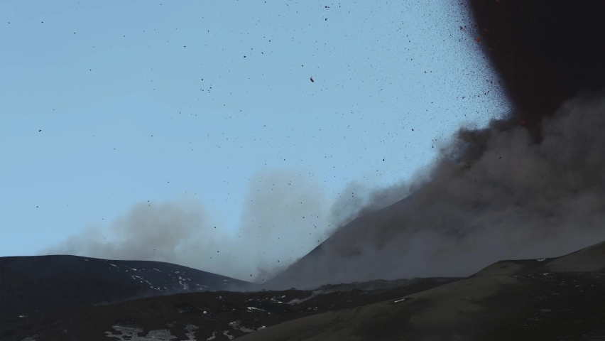 Volcano Etna enter in eruption in Sicily in day 02-21-2022