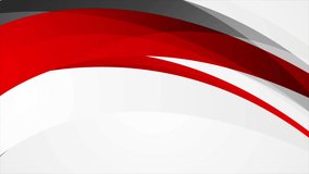 Red grey waves abstract corporate motion background. Seamless looping. Video animation Ultra HD 4K 3840x2160